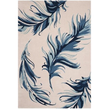 Safavieh Allure Hand Tufted Rectangle Rug- Beige - Blue- 4 x 6 ft. ALR121E-4